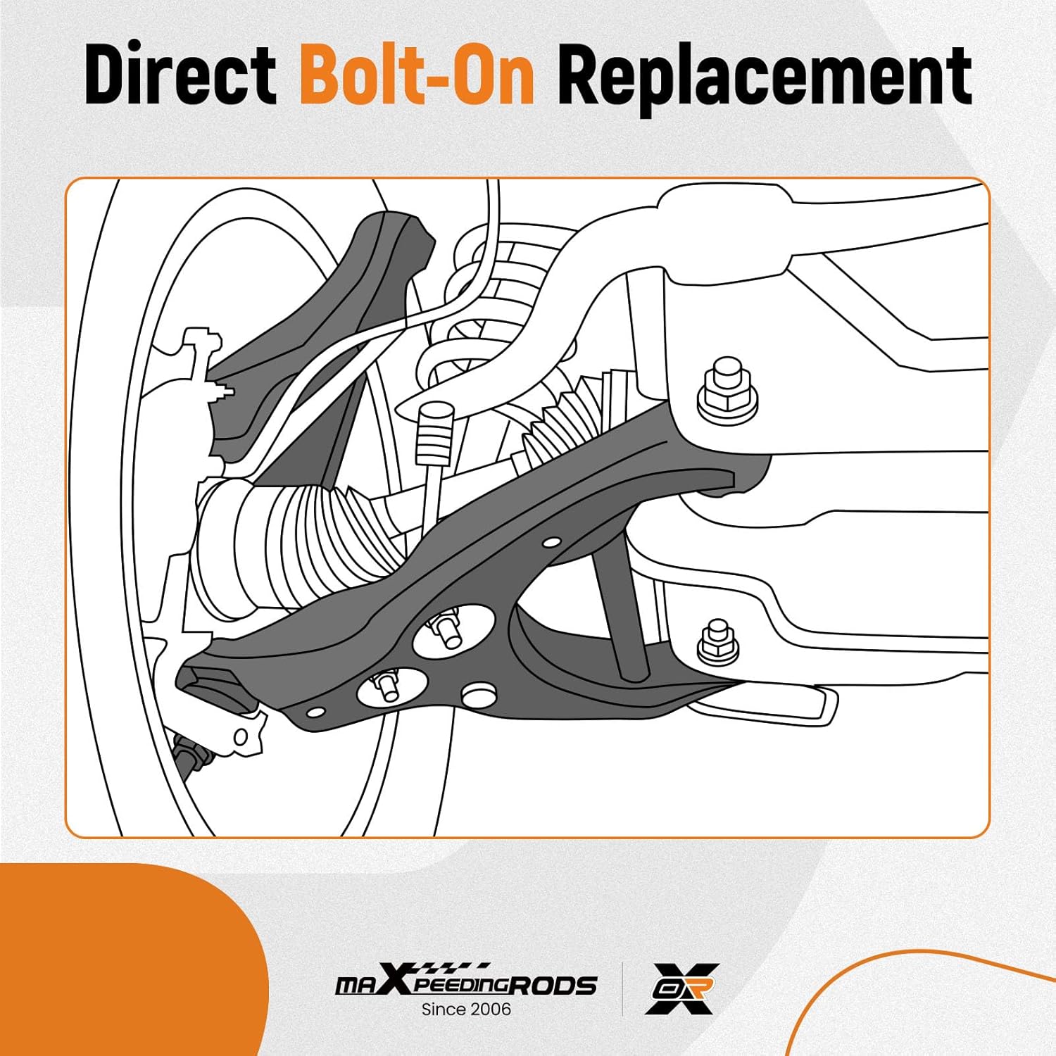 maXpeedingrods 6Pc Front Upper Control Arm for Chevy Silverado Suburban 1500 Tahoe Avalanche Cadillac Escalade ESV EXT GMC Sierra 1500 Yukon 2007-2016, Suspension Kit Lower Ball Joint Sway Bar Link