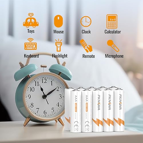 Miniatura 4 de PKNOVA - Pilas AAA, pilas triple A, pilas alcalinas de 1.5 V para el hogar y mouse inalámbrico (24 unidades)