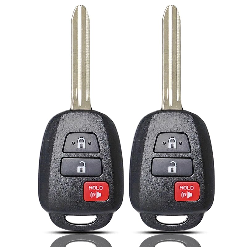 Kit com 2 controles remotos de chave para Toyota RAV4, Tacoma, Prius C e 4Runner HYQ12BDM HYQ12BEL H CHIP