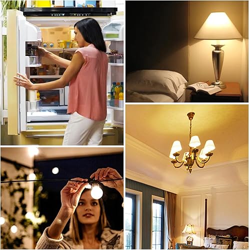 Miniatura 5 de BROLSKUN Bombilla LED de filamento de 6 W  60 W, 2700 K, color blanco suave, lámpara de pie para ventilador de techo, impermeable, para espejo de