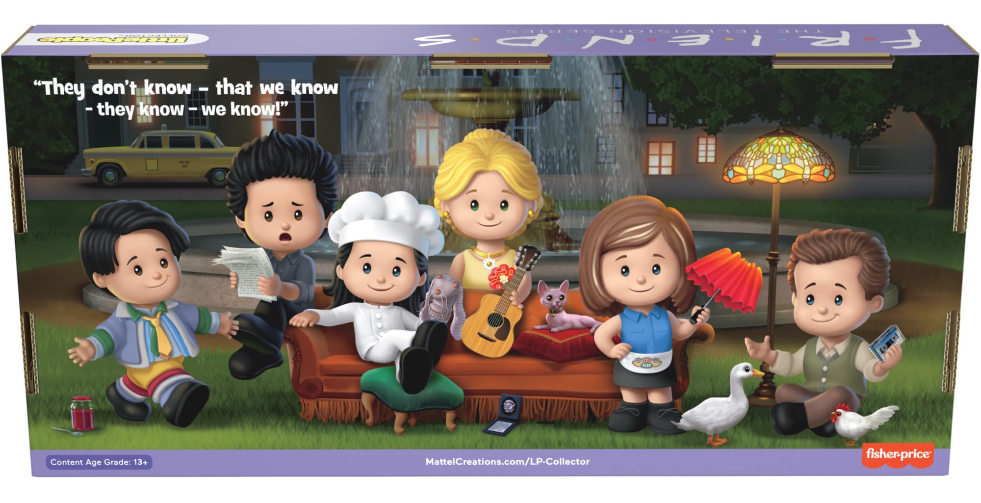 Little People Collector Friends Przyjaciele Inspirowany serialem zestaw dla dorosłych i fanów, 6 figurek w ozdobnym opakowaniu, HPH05