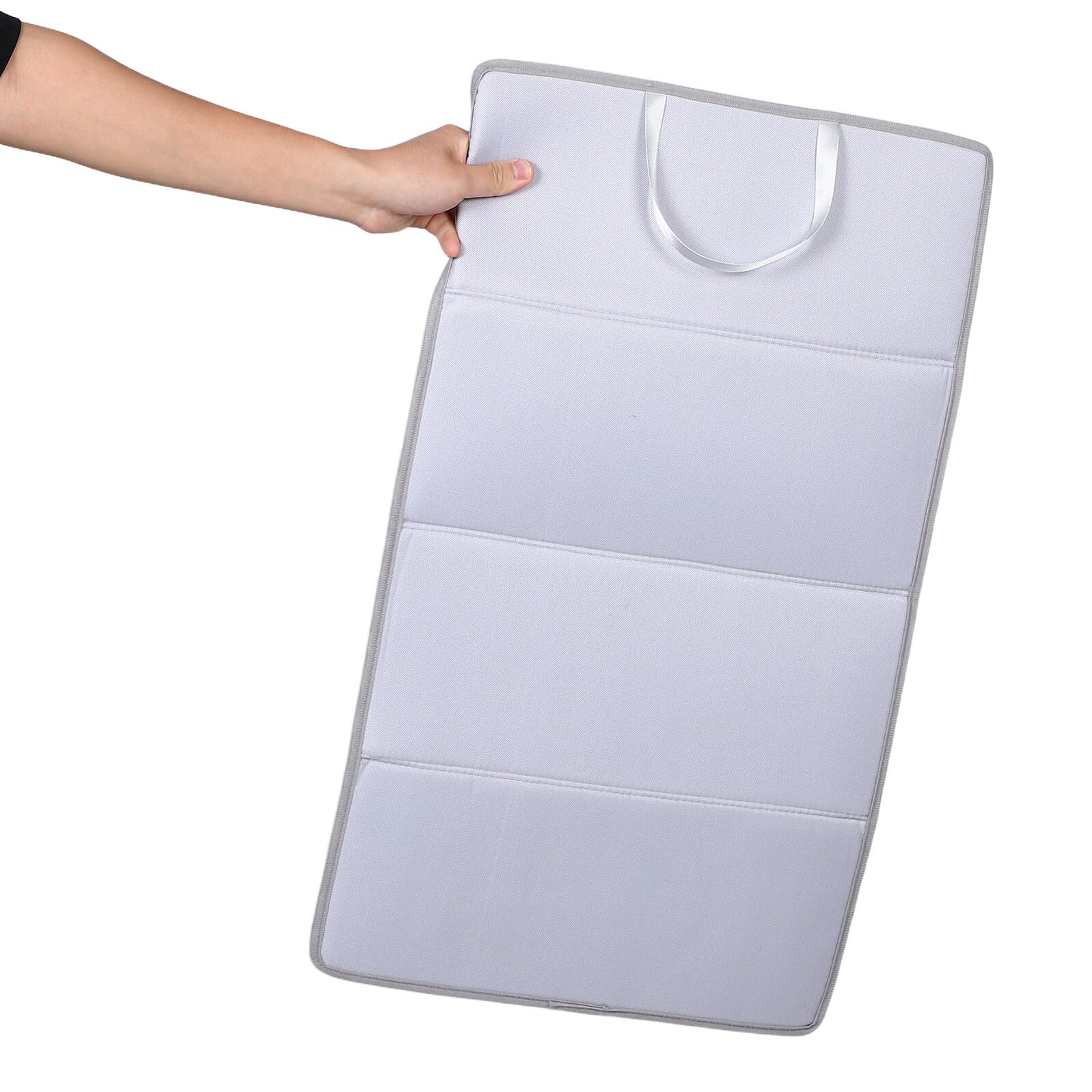 Almohadilla de Plancha Plegable Portátil de Viaje 4 Pliegues | Pp Board y Tela, Resistente al Calor, Uso Versátil en Espacios Compactos Llevar en Viaje