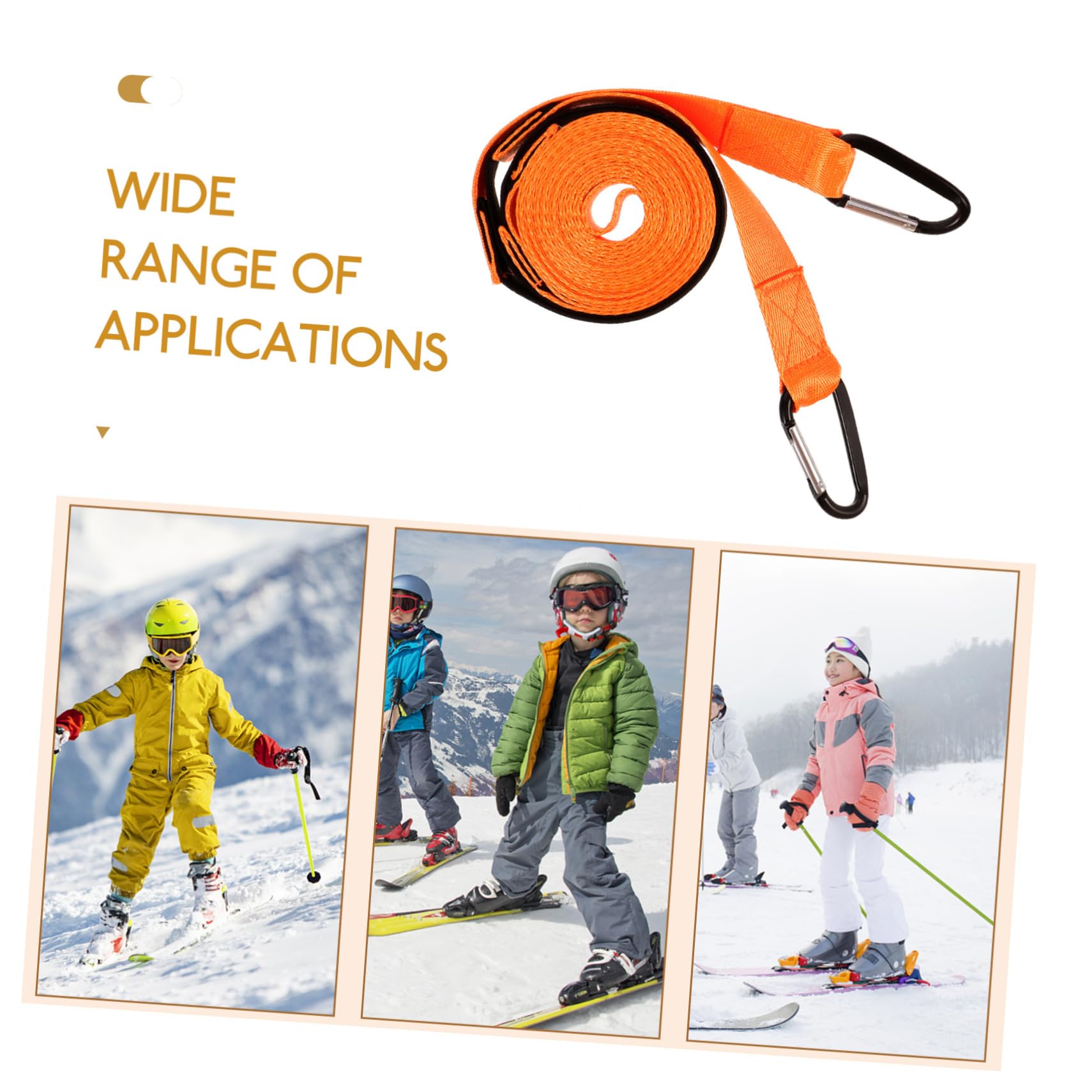 GANAZONO 1set Boy Girl Skiing Training Ski Auxiliary Strap for Toddlers Webbing Easy-use Buckle Balance Support for Skiing Snowboarding Adventures