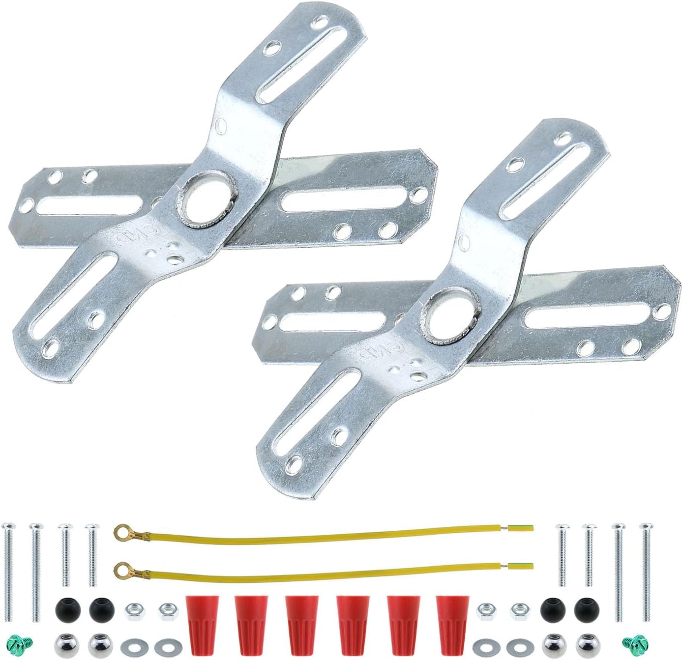 MEETOOT 2 Sets Luminaire Mounting Bracket Swivel Lighting Crossbar Luminaire Crossbar Silver