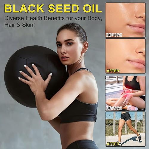 Miniatura 5 de Paquete de 2 aceite de semilla negra orgánico prensado en frío, 100% puro y natural, aceite de semilla negra, botella de vidrio prensado en frío,