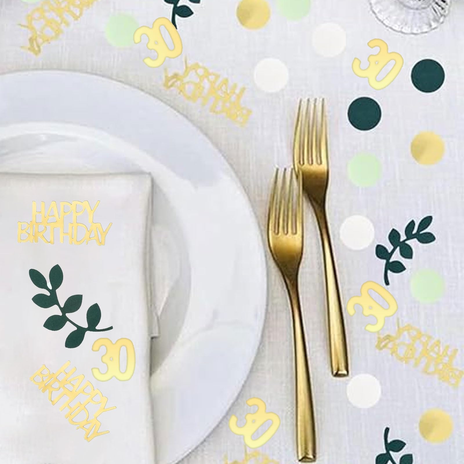 200 Stück Konfetti Geburtstag Tischdeko Grün Gold – Happy Birthday Streudeko Für Partys