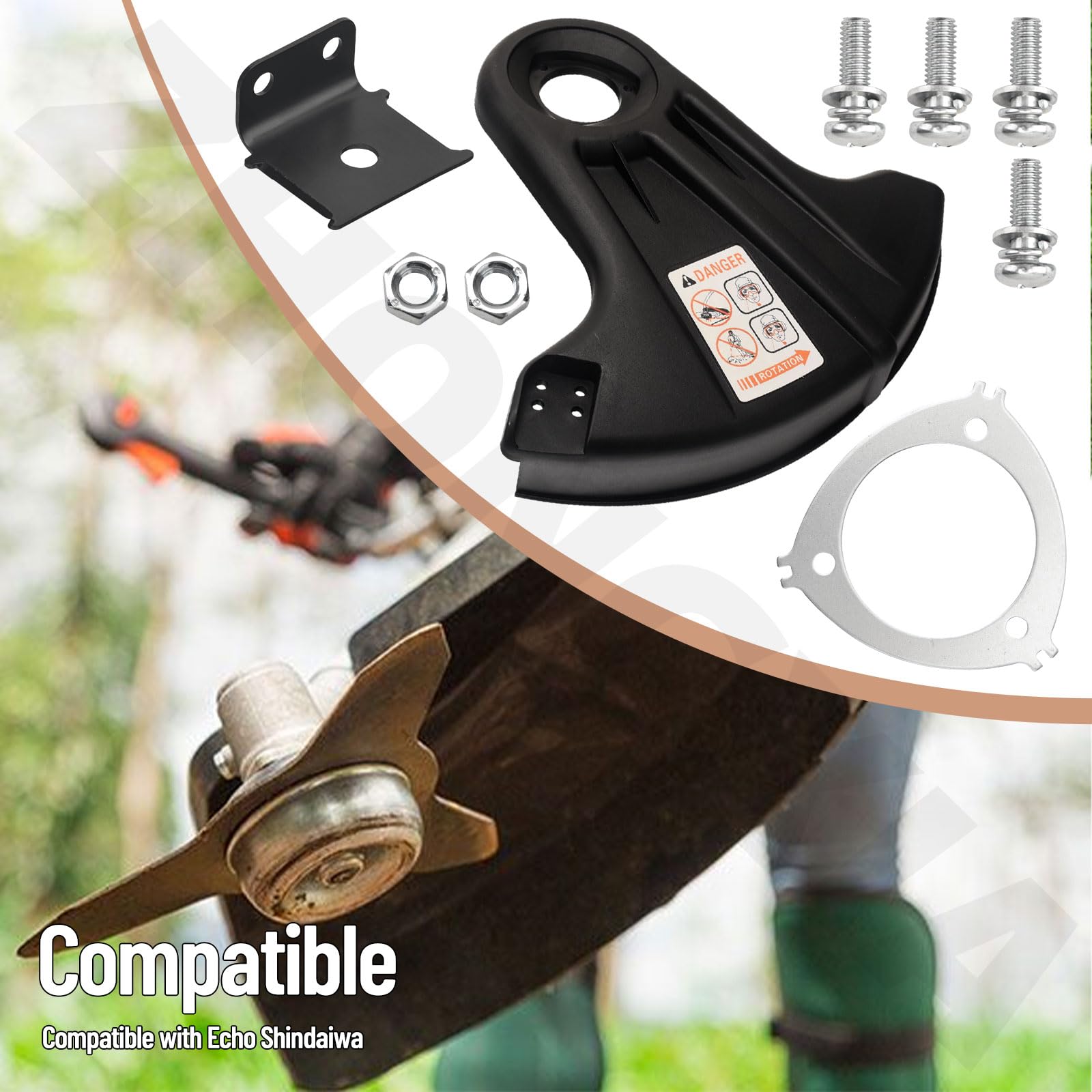 69900040930 - Protector de césped compatible con Echo Shindaiwa SRM-1500, SRM-1500A, SRM-2200, SRM-200CE, SRM-3000, SRM-3010 recortadora/desbrozadora reemplaza 69900040830 69900440930 1 6999. 01027230
