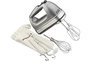 KitchenAid 9-Speed Hand Mixer: The Epitome of Silver Culinary Sophistication