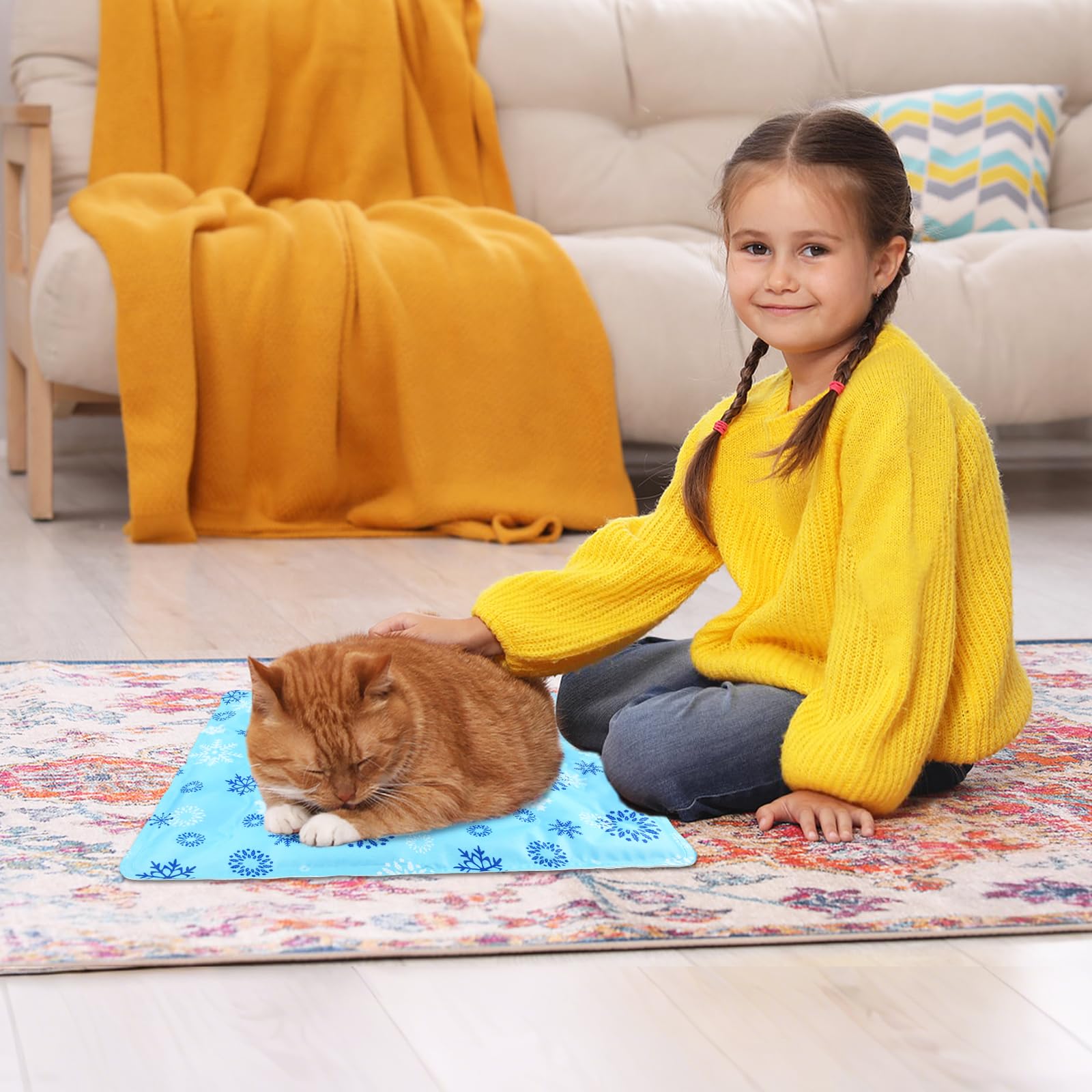 Cuscino Refrigerante ad Acqua per Cane Piccolo e Gatto, Tappetino Rinfrescante Anti Caldo