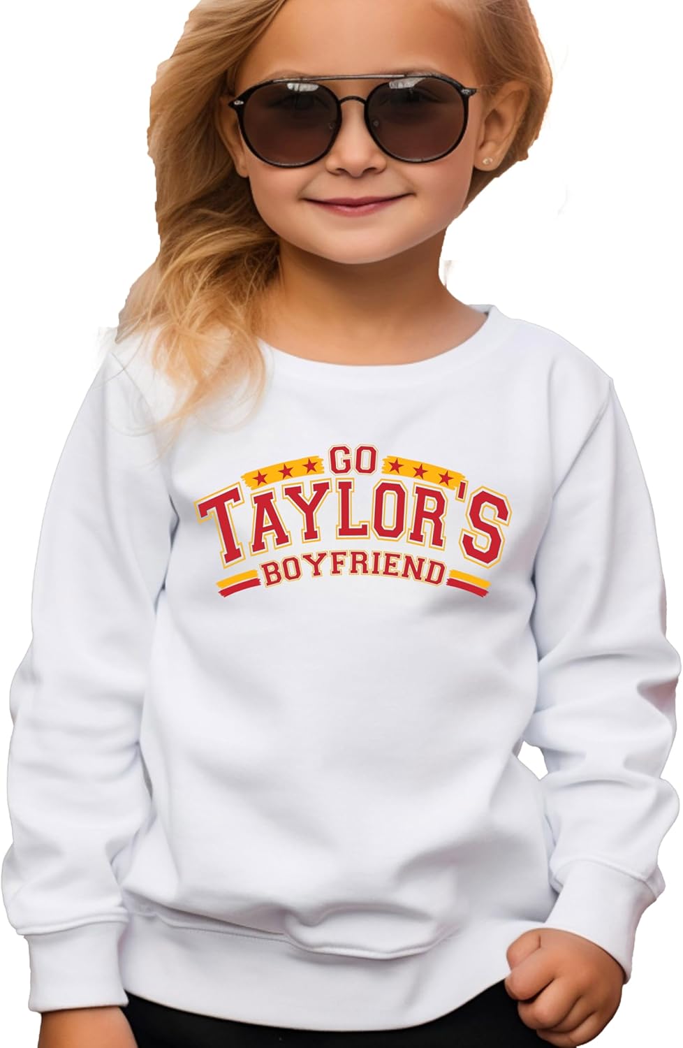 Olive Loves Apple Go Taylor's Boyfriend Sweatshirt for Women and Teens Fall Football Season Pullover