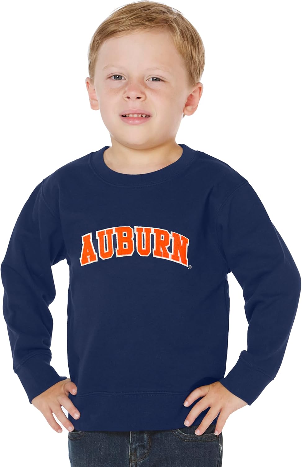 Little King NCAA Toddler Boys and Girls Crewneck Sweatshirt with Tackle Twill Letters-Team Colors 2T 3T 4T YXS/6