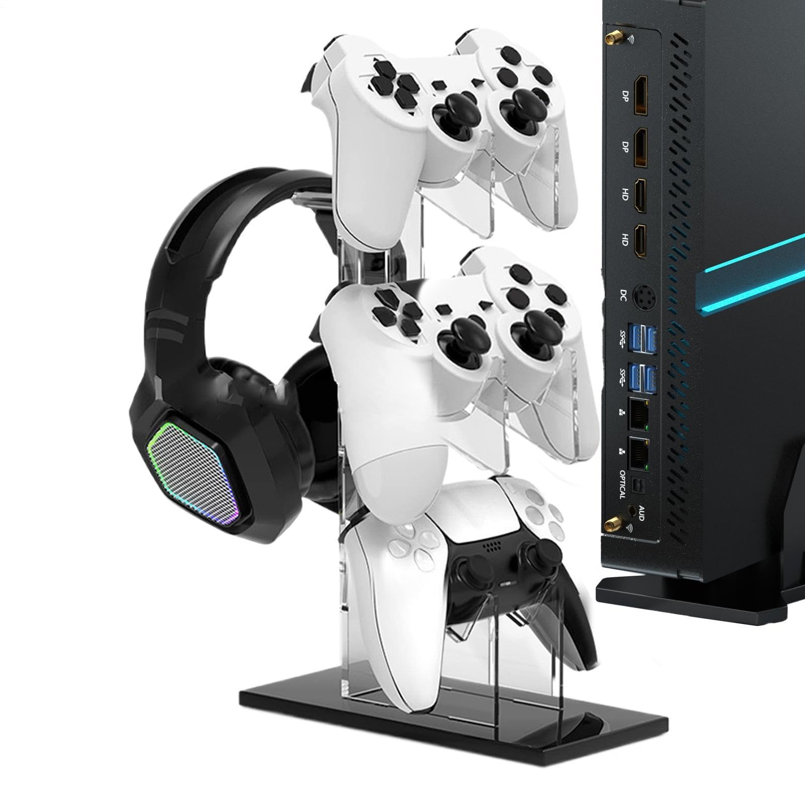Soporte para auriculares vertical de 3 niveles para acabar con el desorden de tus consolas 8