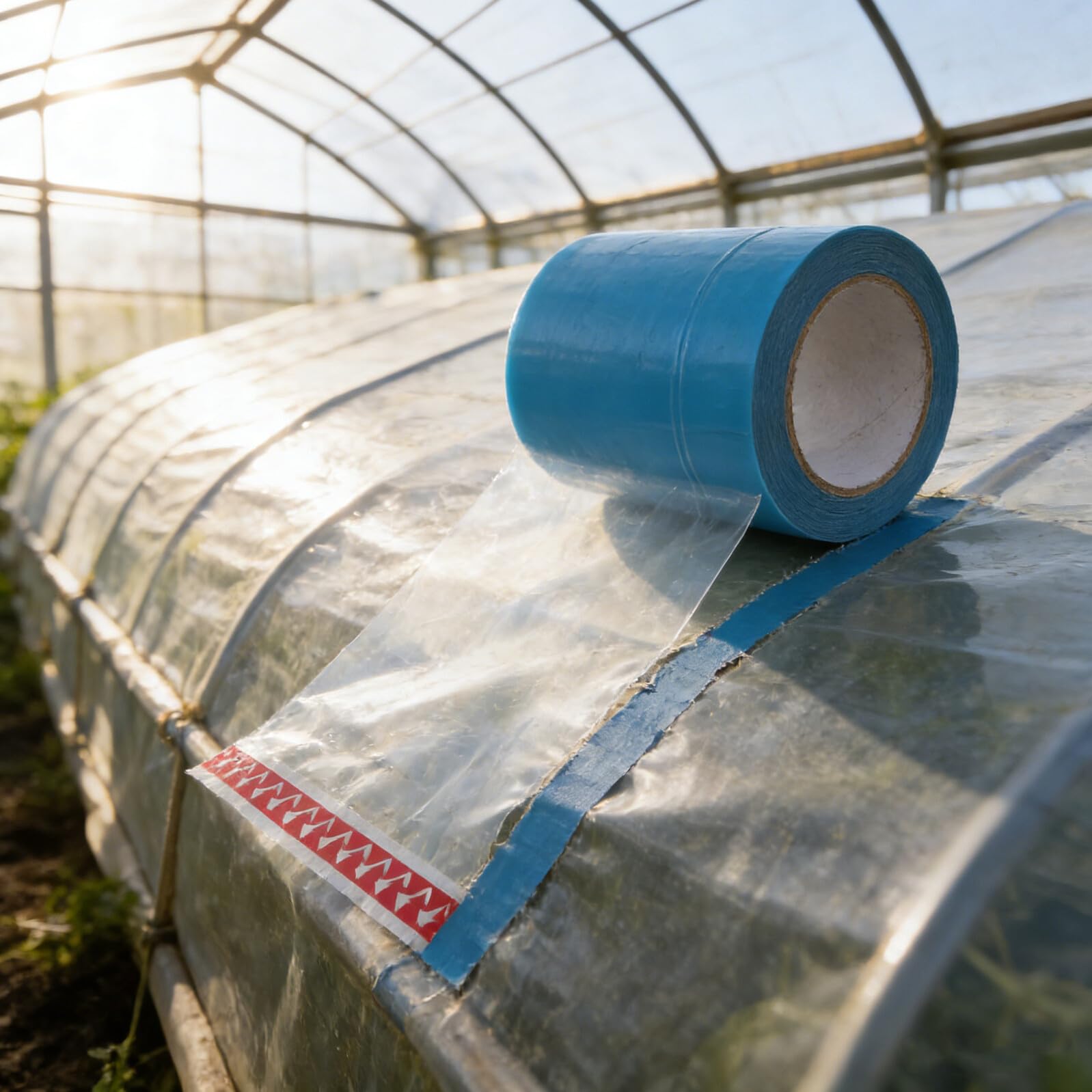 Cinta Reparadora para Plástico de Invernadero 25m Azul Pe | Rollo Único, Cobertura Transparente y Resistente al Agua, Uso Exterior en Jardinería Láminas y Film