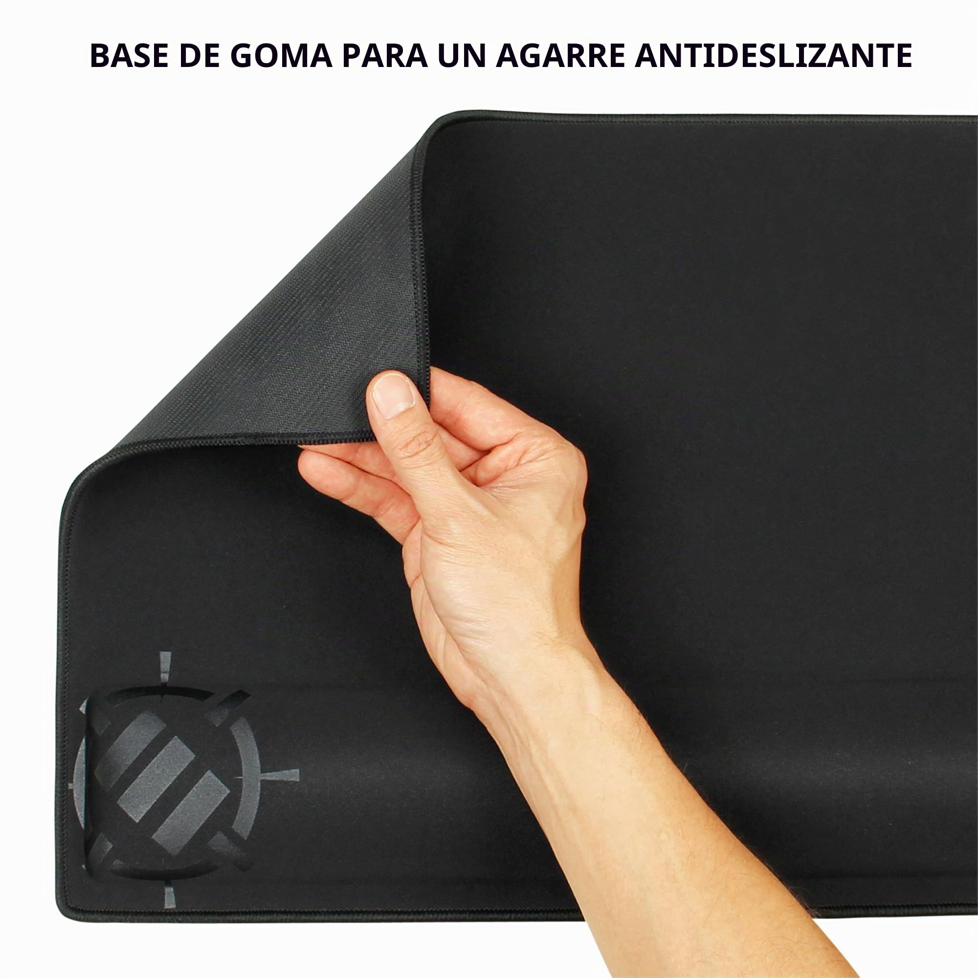 ENHANCE Alfombrilla de Mouse Grande extendida XXL para Juegos con Soporte ergonómico de Espuma viscoelástica (80 x 35 x 2,5 cm), Costuras antideshilachado y Superficie Acolchada Suave (Negro)