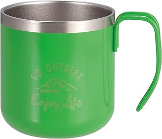 キャプテンスタッグ(CAPTAIN STAG) アウトドア コップ マグカップ マグ カップ タンブラー ダブルステンレス 真空断熱 保温・保冷 300ml グリーン モンテ UE-3582
