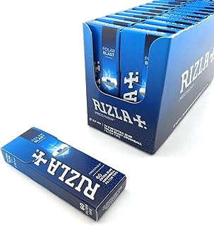 RIZLA Polar Blast Filter Tips Extra Slim POP CRUSHBALL Menthol Smoking Rolling Filter Tips - 24 Packs