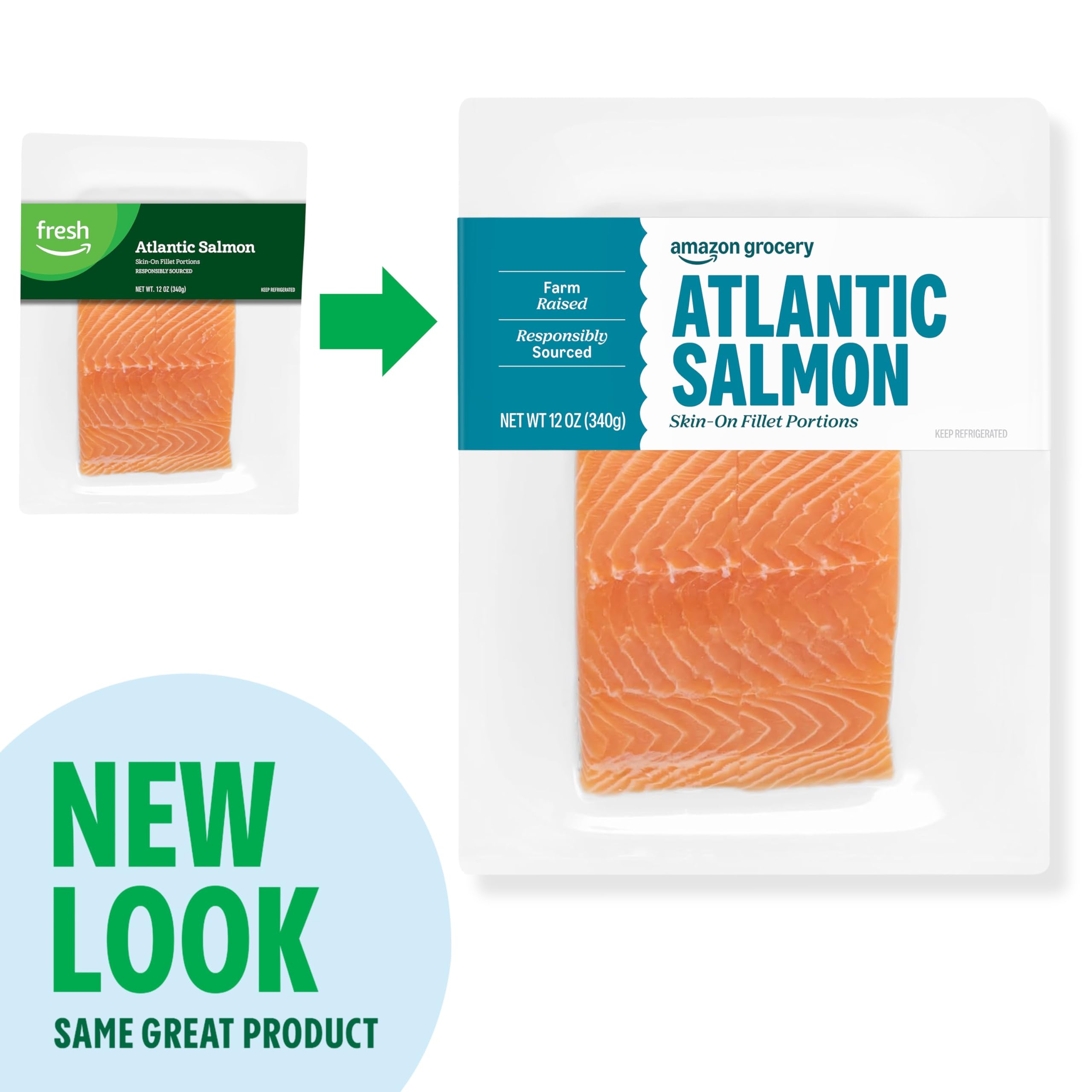 Amazon Grocery Atlantic Salmon Skin-On Fillet Portions 12 Oz Previously Fresh Brand Packaging May Vary — view 4