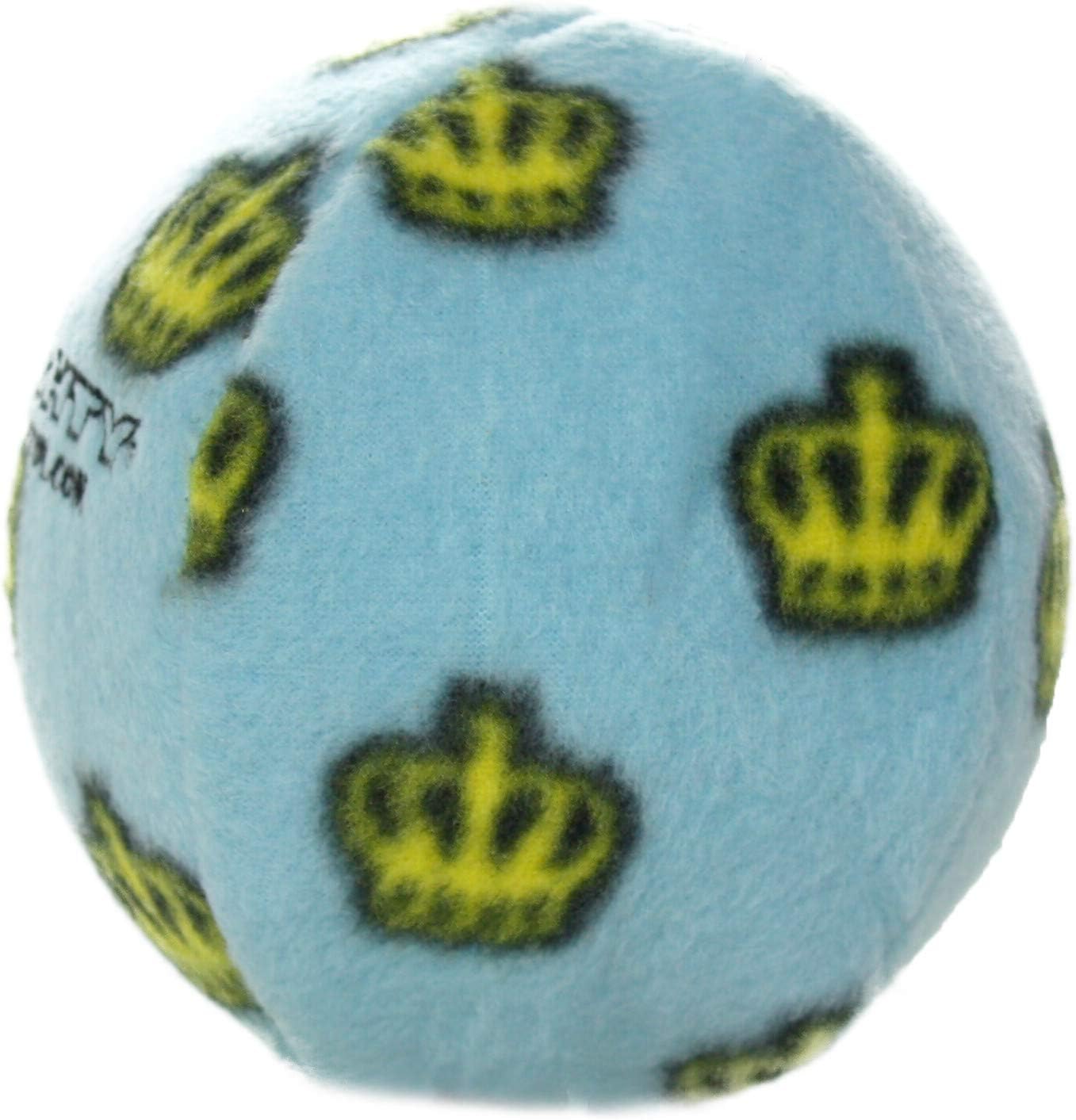 MIGHTY- NO Stuff Ball – Squeaky Plastic Core. 2-in-1 Toy. Made Durable, Strong & Tough. Interactive Play (Tug, Toss & Fetch)& Floats (Blue, Medium 2 Pack)