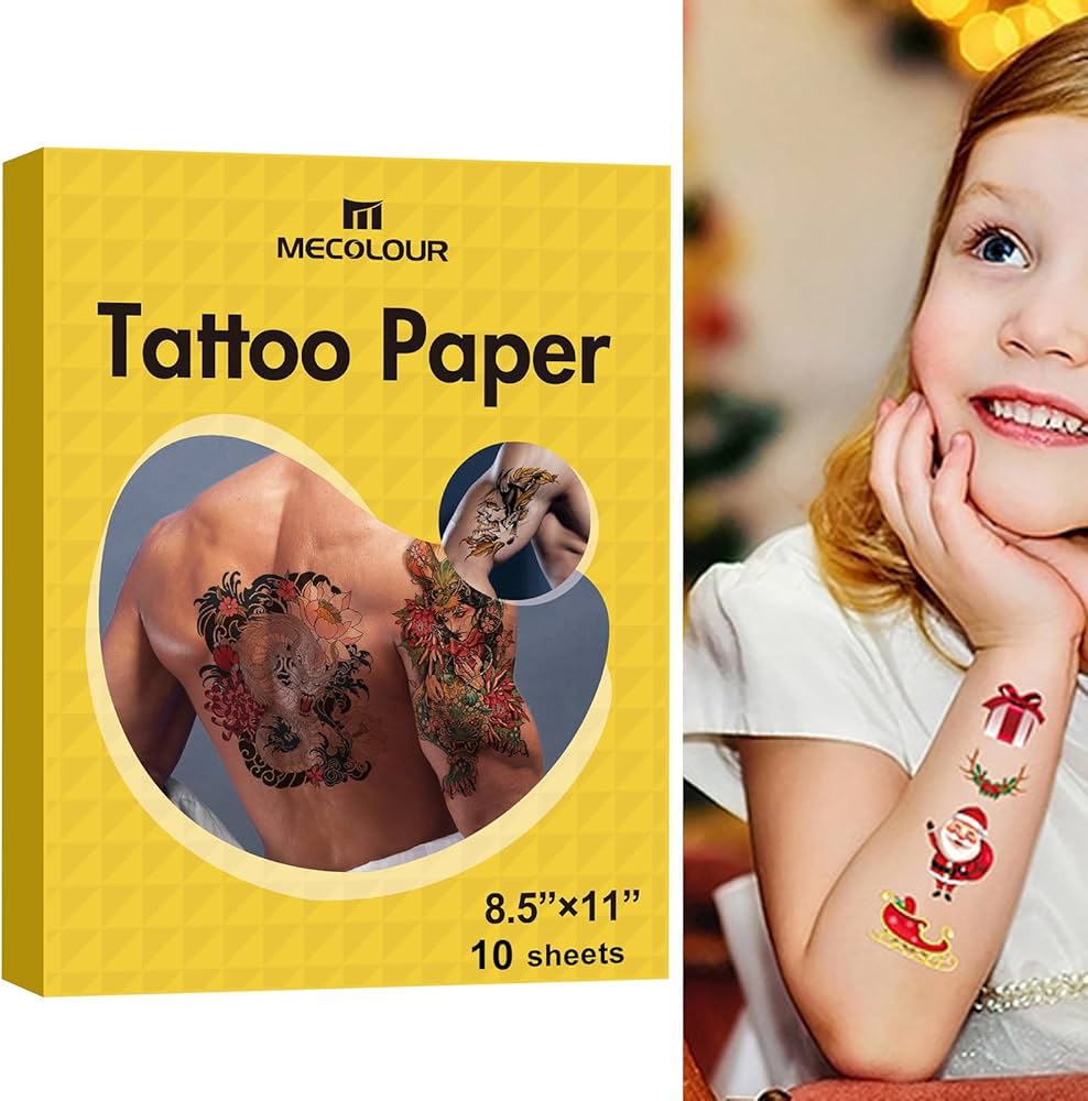 Amazon.com : Printable Temporary Tattoo Paper for Laser/Inkjet Printer - 8.5