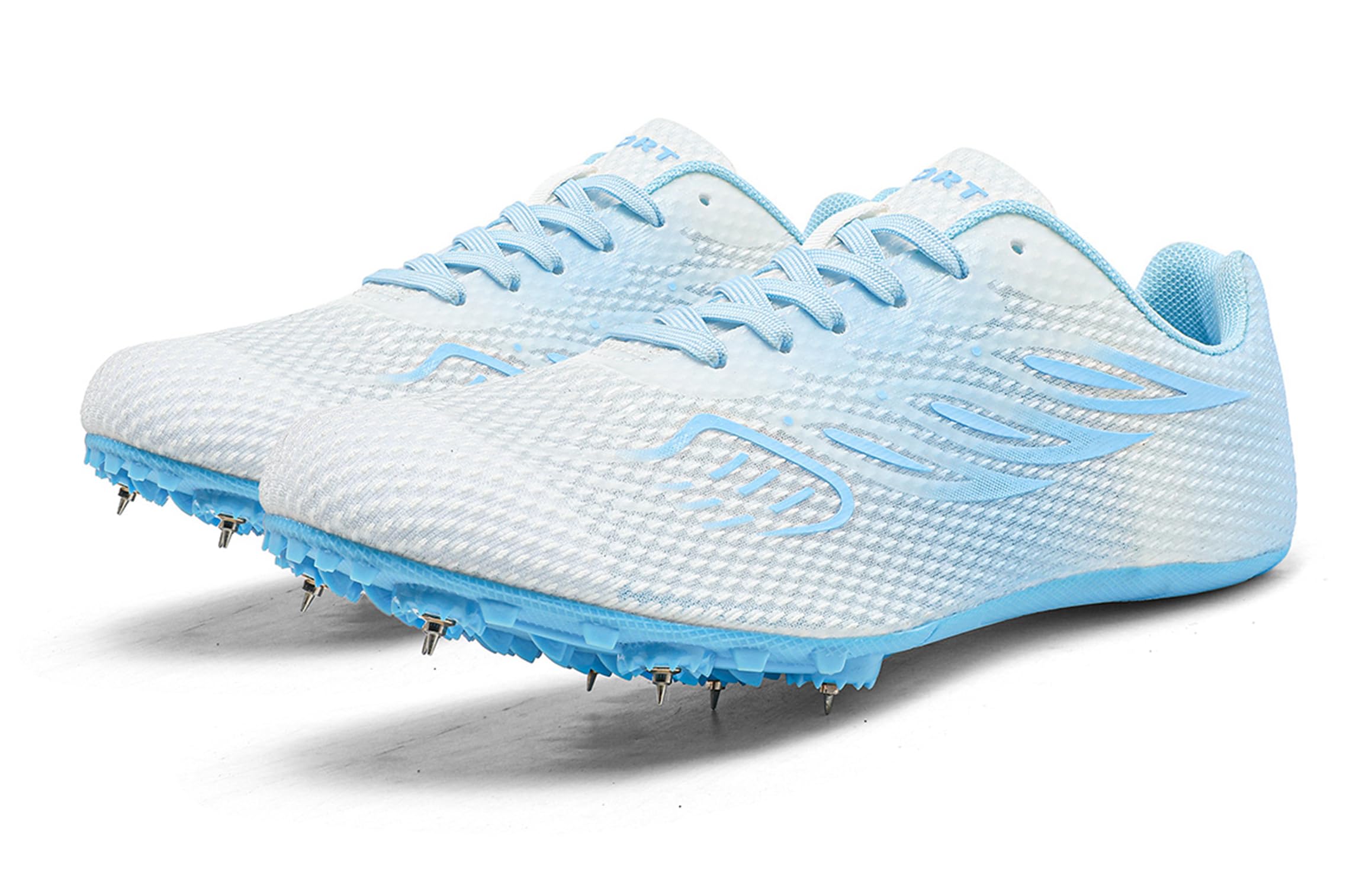 Zapatillas de Atletismo con Pinchos para Correr, Ligeras con Cordones automáticos para Hombre y Mujer