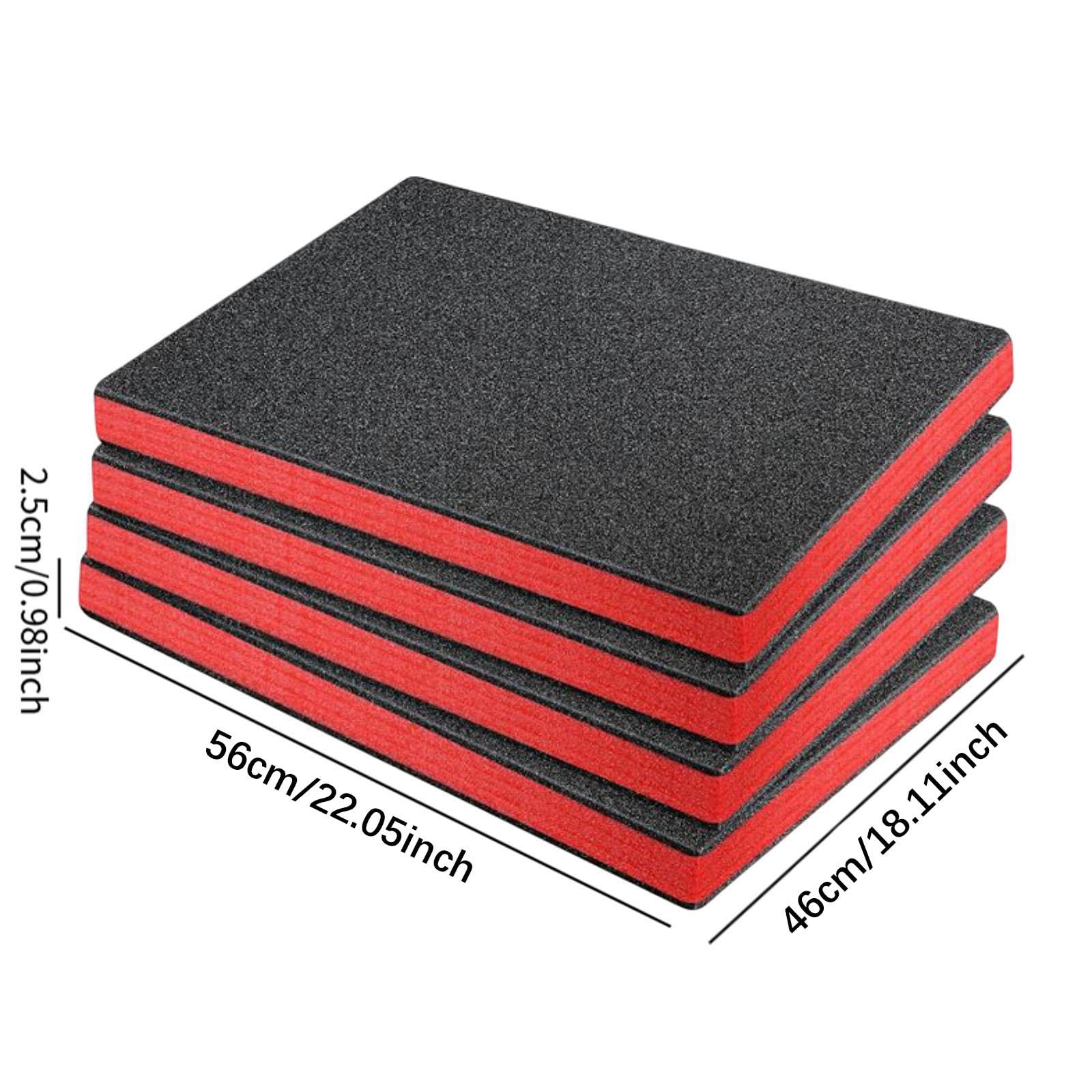2 Pièces Mousse pour Boîte à Outils Insert de Protection Doublure de Caisse Feuille de Calage En Mousse EPE Découpable pour Le Rangement et L'Expédit, 56x46x2.5cm