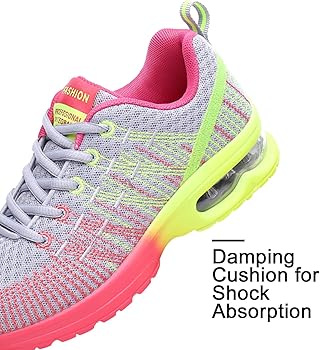 Zapatillas de Running Mujer Deportivas Zapatos Zapatillas de Running Ligero Transpirables Gimnasio Sneakers Deportivas Casual Negro Gris Rojo EU 35-424