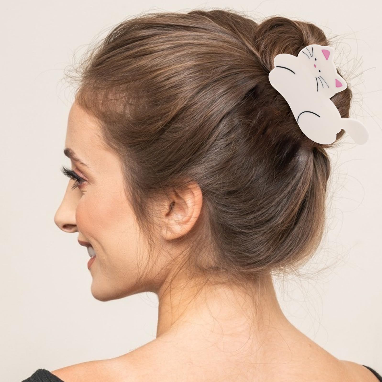 Amazon.co.jp: AUTSUPPL 猫モチーフのヘアクリップ 猫 髪留め ねこ