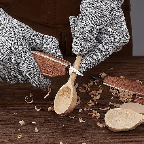 Miniatura 3 de Juego de cuchillos de tallado de madera, 12 piezas para niños, calabaza de Halloween, nuez, herramientas de tallado a mano, kit para adultos,