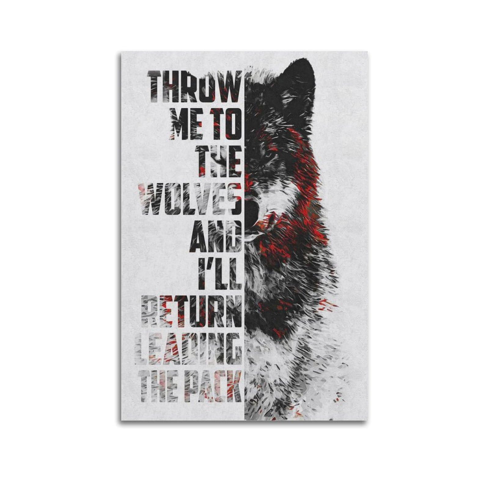 SUDANGDIANZI Office Motivational Poster Wolf Quote Canvas Poster And Wall Art Modern Family Bedroom Gym Office Decor Gift 20x30inch(50x75cm) Unframe-style-6