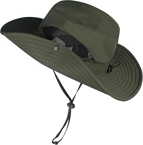 Miniatura 3 de ZOORON Paquete de 1 y 2 sombreros de sol para hombres y mujeres, sombrero de ala ancha, protección UV, impermeable, para pesca, senderismo,