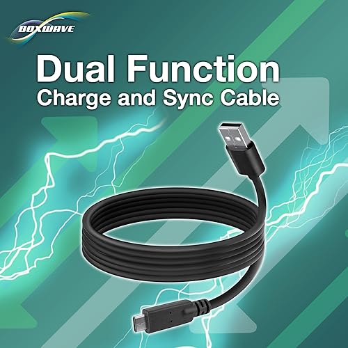 Miniatura 5 de BoxWave Cable compatible con tablet GameSir F7 Claw - DirectSync - USB 3.0 A a USB 3.1 tipo C, cable USB C de carga y sincronización - 6 pies - Negro