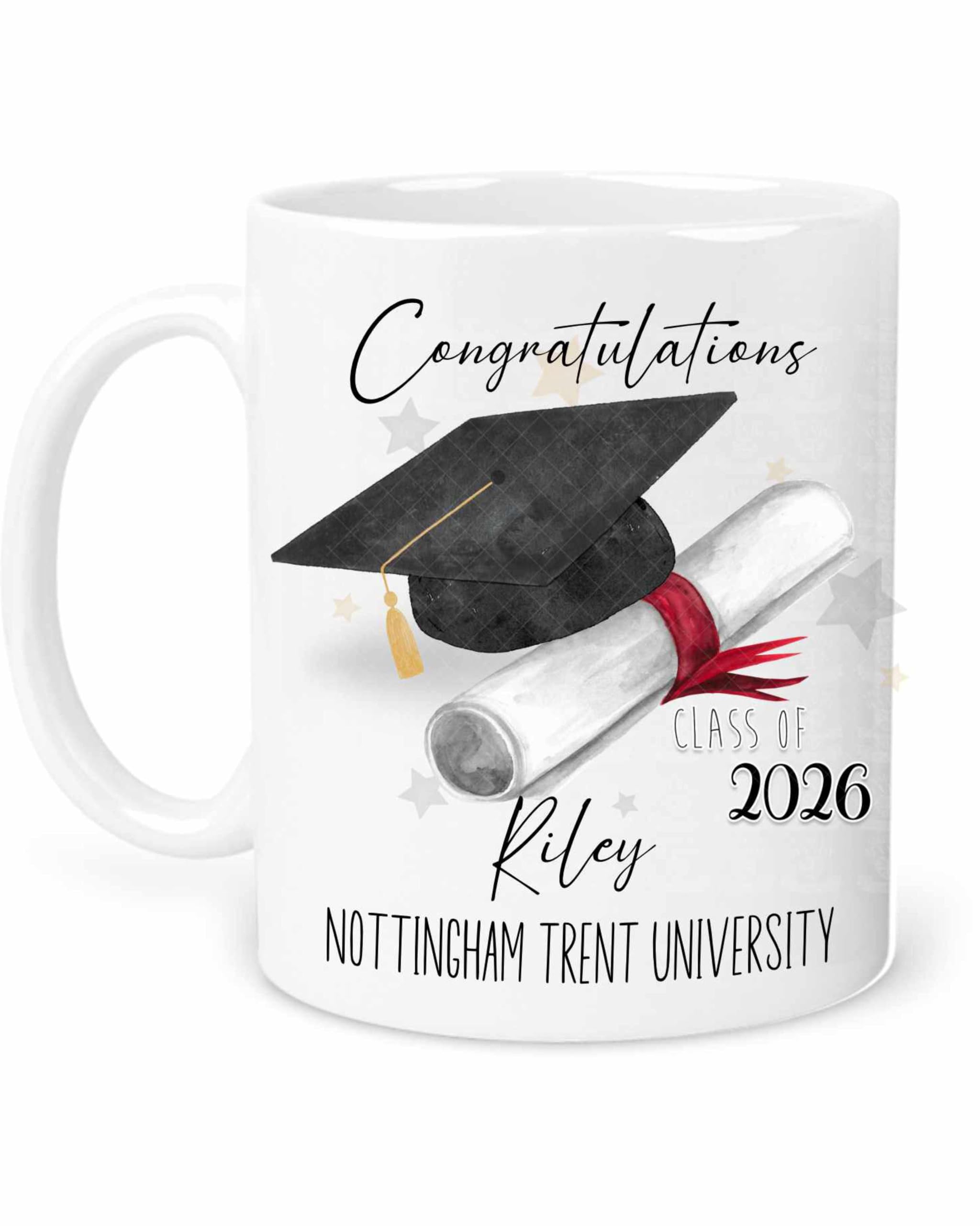 MADEBYMANDY Celebration 11oz Personalised Graduation Mug Tea Coffee Mug. Congratulations Keepsake, Well Done, You did it, Graduating 2026, Class of 2026