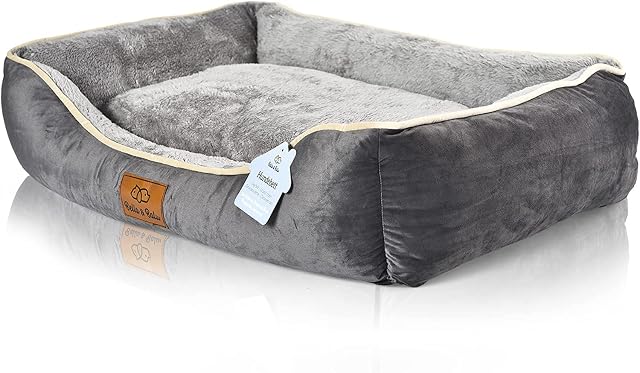 Bella & Balu Legowisko dla psa - różne rozmiary dla małych, średnich i dużych psów, sofa dla psa z wyjmowaną poduszką, puszysta, ciepła, nadająca się do prania, wyściełana