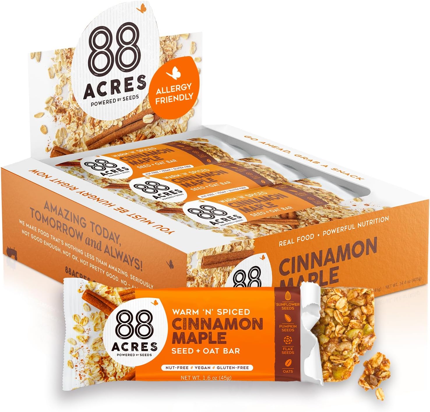 88 Acres Nut-Free Granola Bar - 12 Pack/18 Pack 1.58 Ounce (Pack of 12)