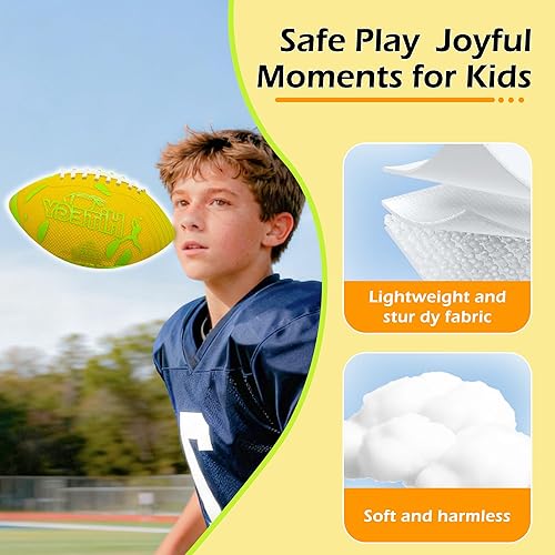 Miniatura 3 de Glow in The Dark Football Light Up Football USB-C Rechargeable LED Ball with Pump Night Game Ball for Indoor & Outdoor Play Gift Ready for Boys &