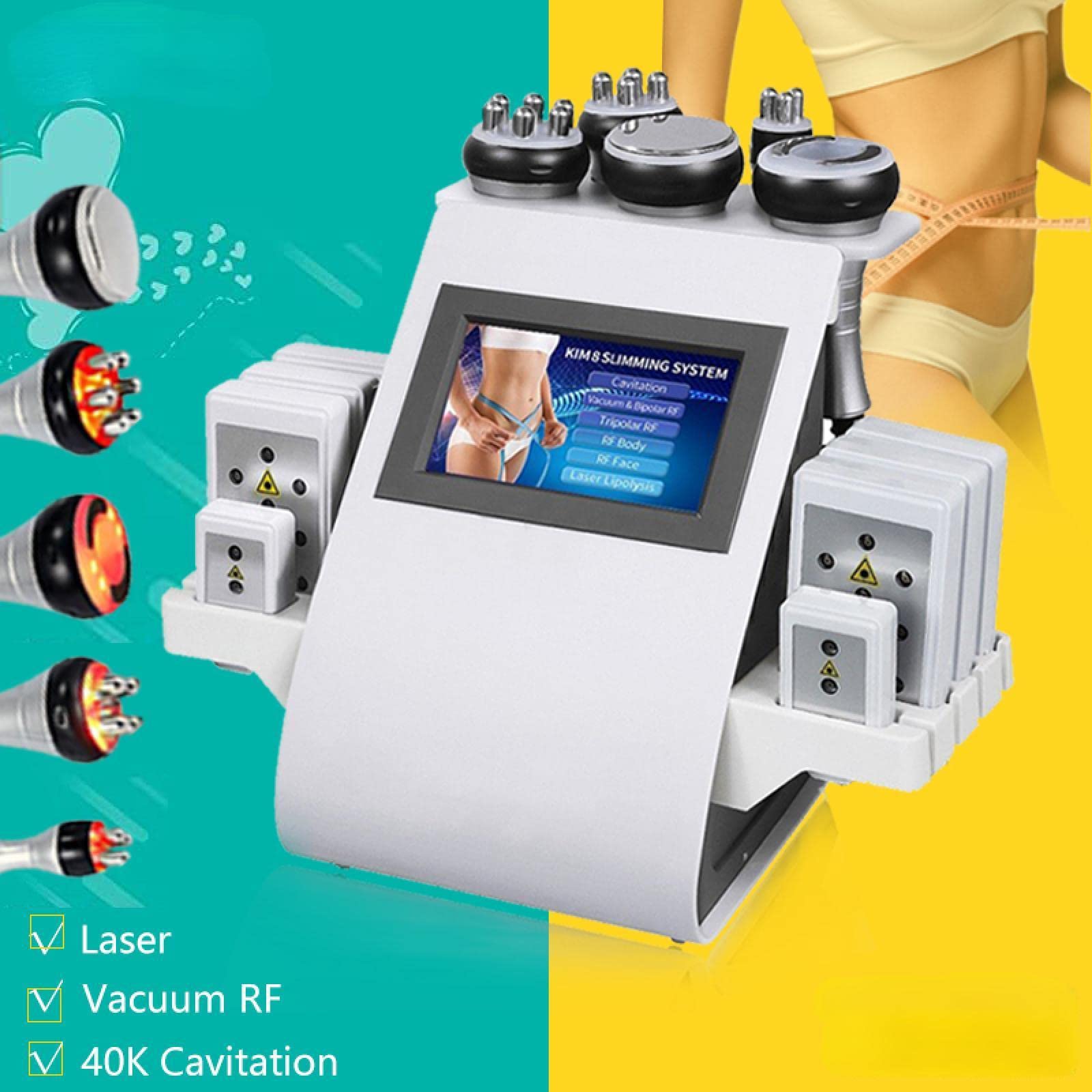 Slimming Device 6 in 1 Ultrasound RF Lipo Pads 40k Ultrasonic
