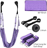Vista 4 de Leg Stretcher Strap, Stretching Equipment with Door Anchor Flexibility Trainer Backbend Assist for Dance Aerial Yoga Ballet Leg Stretching Exercise