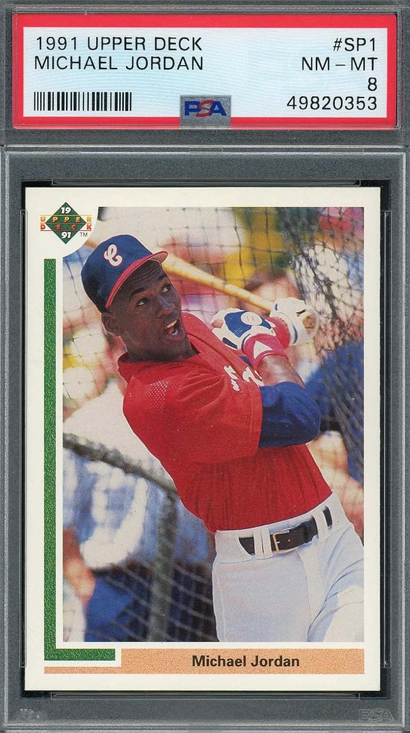 Michael Jordan 1991 Upper Deck Baseball Card SP1 Graded