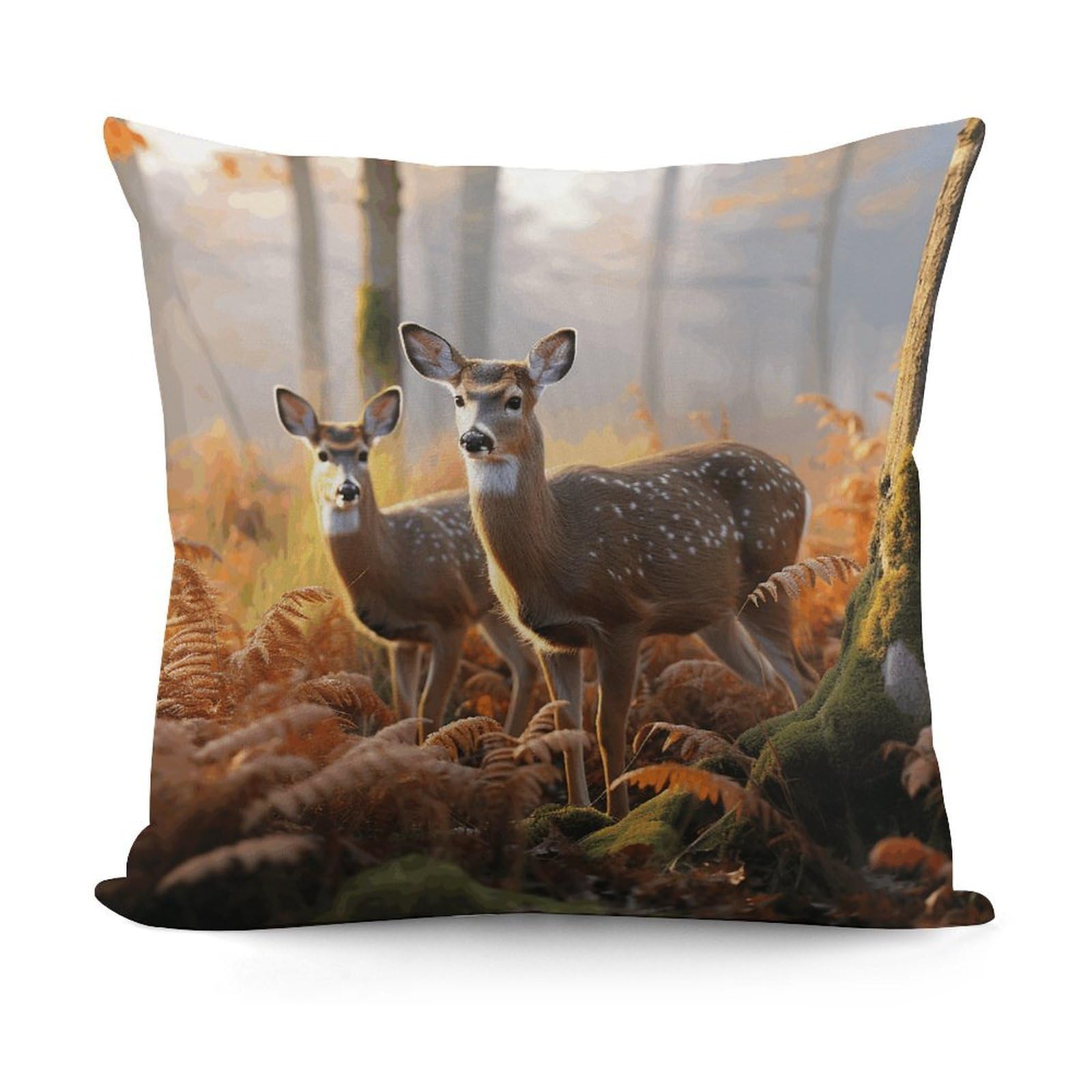 VstaDank Cute Deers Throw Pillow Cover Soft Square Cushion Cover Art Artwork Pillow Covers Mordern Couch Pillow Covers Decorative Cushion Case for Chair Couch Bedroom Living Room