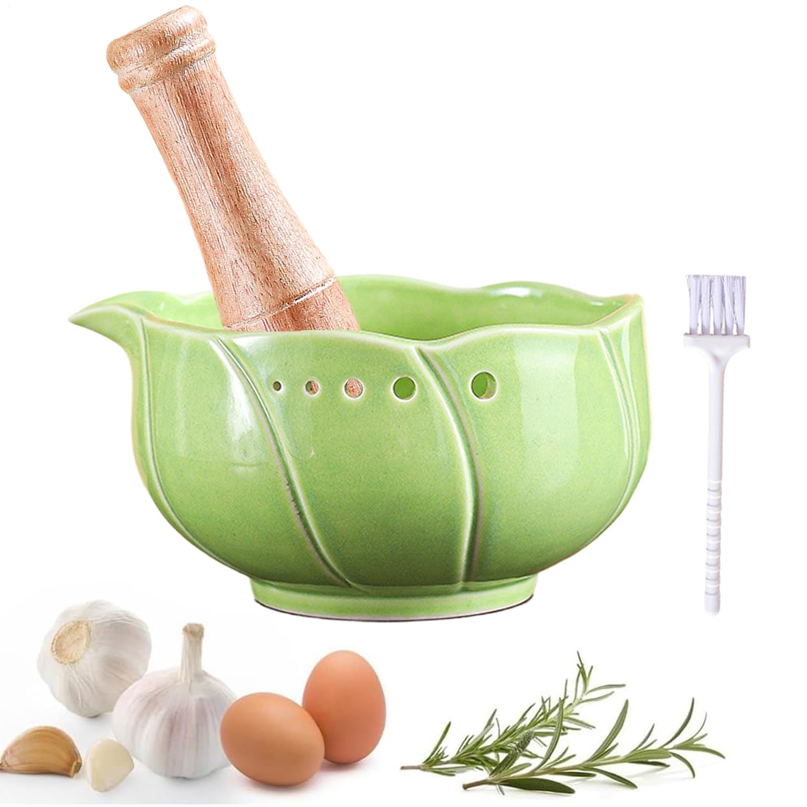 Knoblauchreibe Salatschüssel – Manuelles Küchenzubehör, Ingwer-Reibeschüssel, für Hobbyköche, Kochbegeisterte, Saucen, Marinaden, Dressings, tägliche Mahlzeiten, Damen, Herren, Camping, Wohnheim