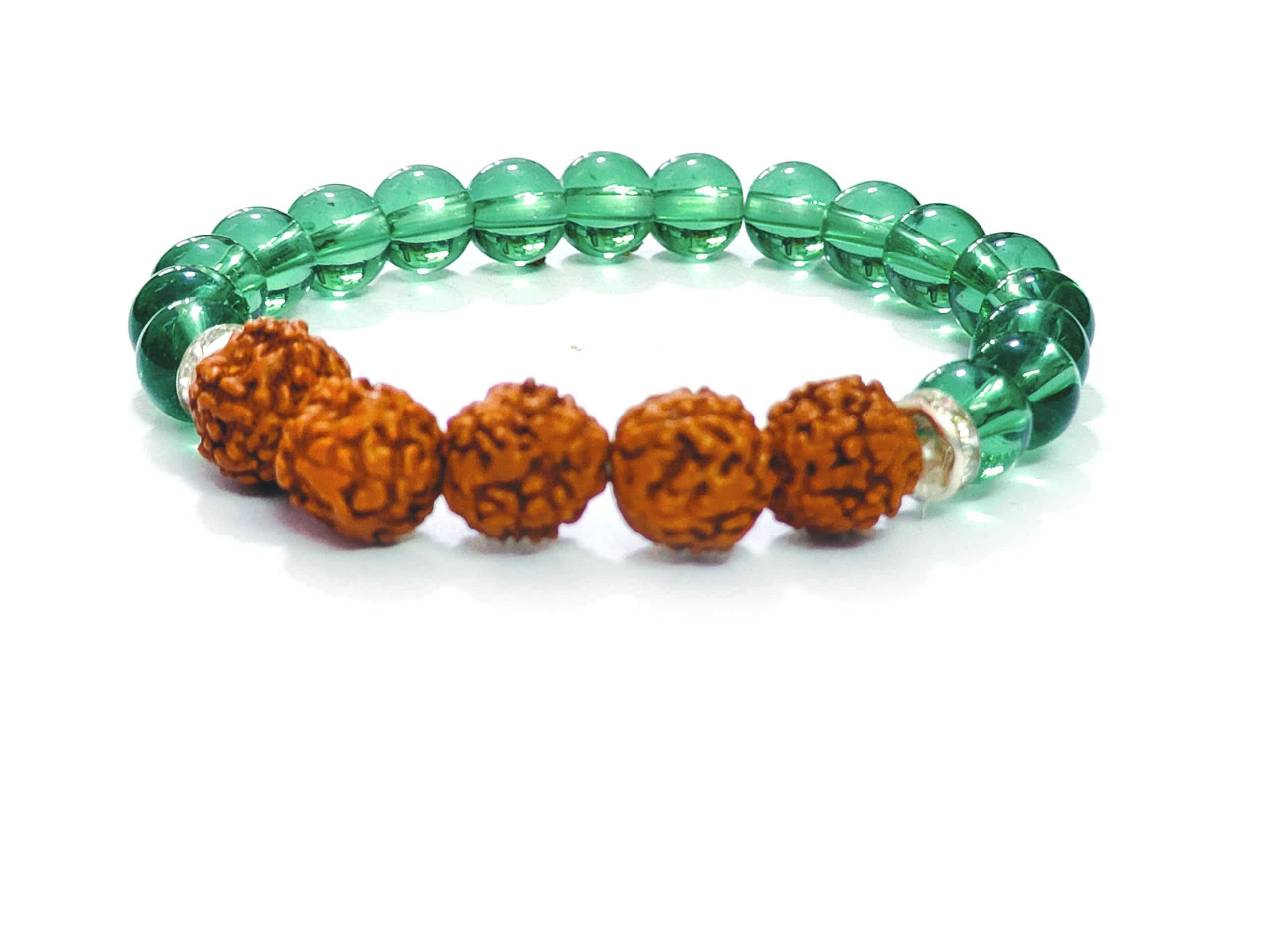 ASTROGHAR Natural Rudraksh Green Crystal Bracelet For Men And Women (B0DFCSL2LK) Amazon Price History, Amazon Price Tracker