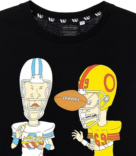 Miniatura 3 de Beavis & Butthead - Camiseta negra de manga corta para hombre, diseño de dibujos animados retro, moda nostalgia de los años 90 para hombre
