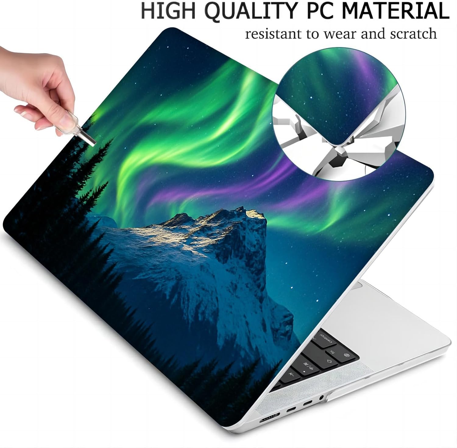 Compatible with MacBook Neo 13-inch, Hard Shell Case with Keyboard Cover and Screen Protector (A3404 A18 Pro chip, 2026 Release) - Aurora MC21279