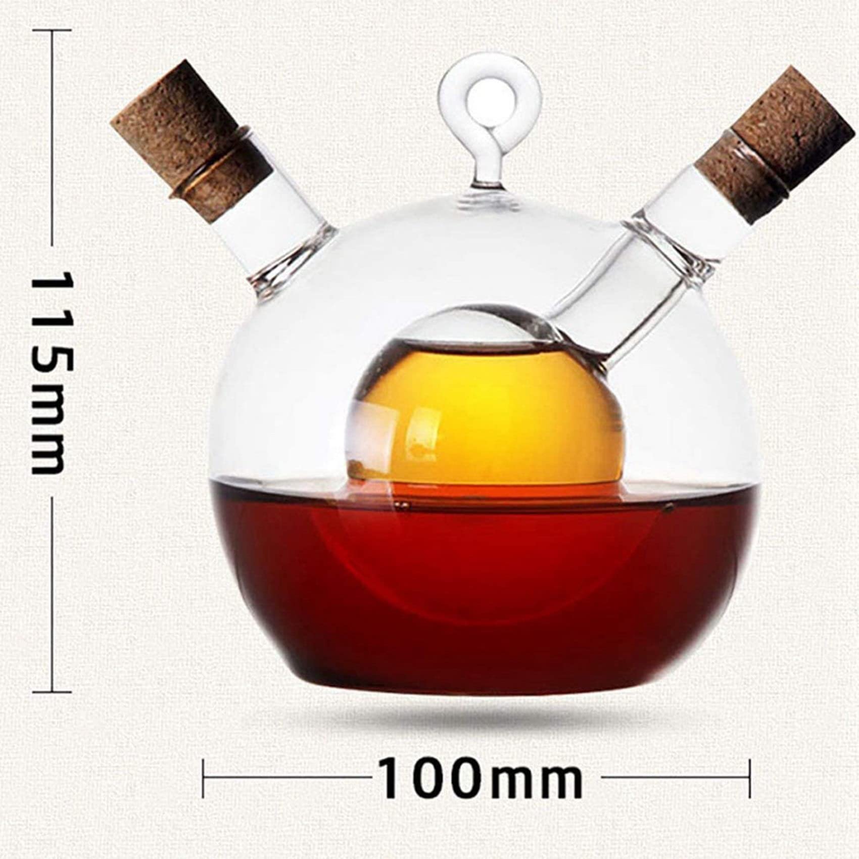 10X Öl und Essig 2 Im 1 Küchen Glas Flasche Öl- und Essig Flasche mit Kork Verschluss