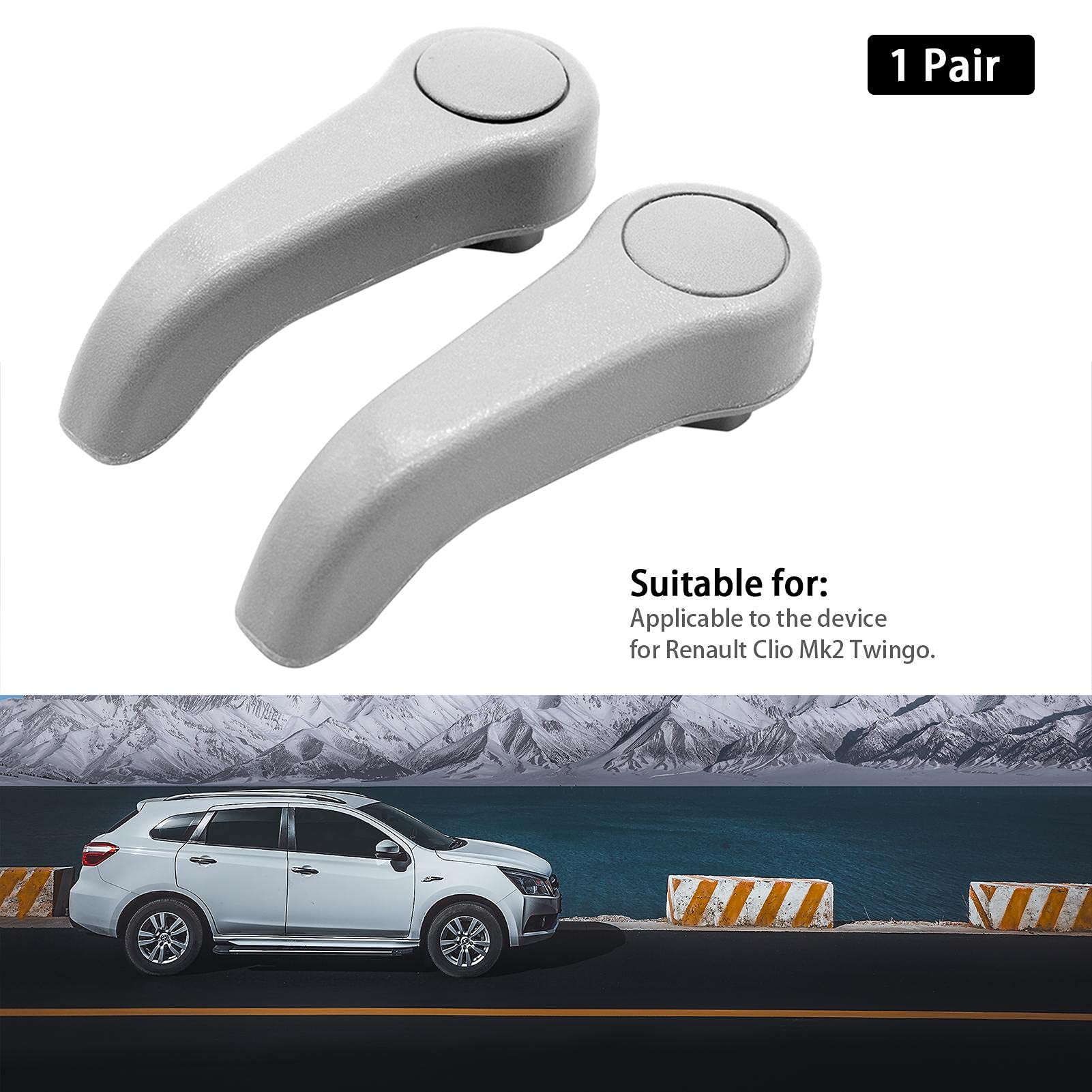 Poignée De Réglage De Siège Auto Pour Renault Clio MK2 Et Twingo - Remplacement Intérieur Noir