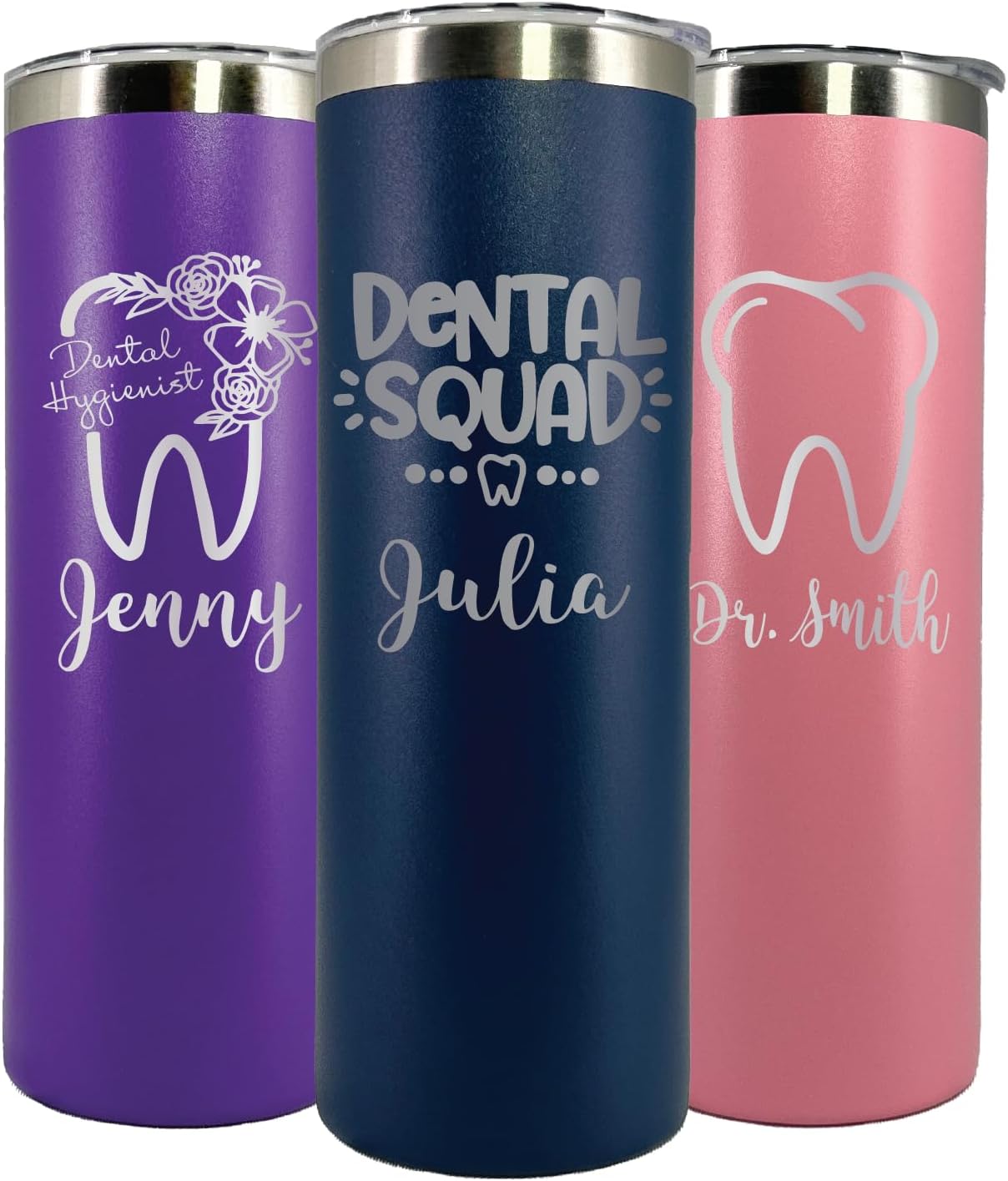 AVITO Personalized Dental Tumbler - 30 oz Tumbler with Lid - Stainless Steel - Laser Engraved - Vacuum Insulated - Dentist Gift - Dental Hygienist Gift