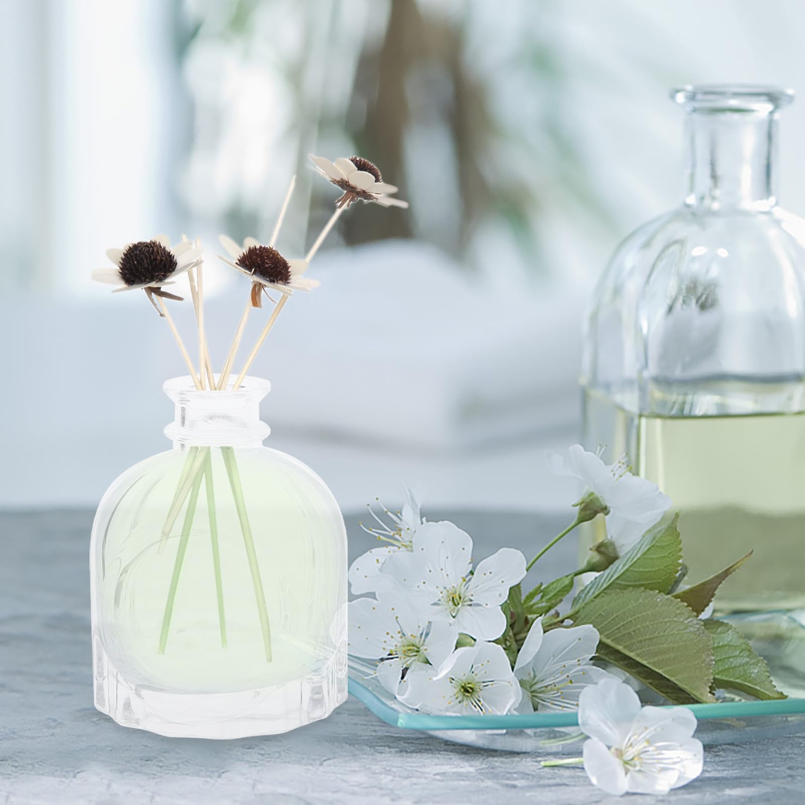 Operitacx 8 Pezzi Boccetta Profumo in Vetro 100ml, Contenitore Decorativo