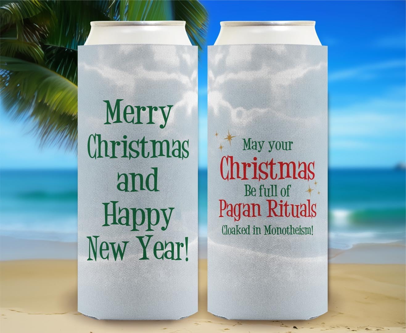 Winter Solstice Party Cooler May Christmas Full of Pagan Rituals Cloaked in Monotheism 24-Pack Personalized Ultra Slim Can Drink Thermocoolers Party Pack