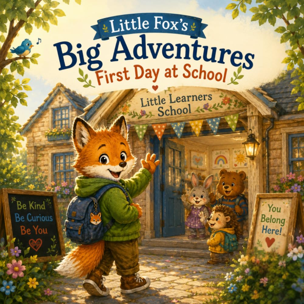 Little Fox’s Big Adventures: First Day at School: A Cozy Back-to-School Story About Courage, Friendship, and New Beginnings for Toddlers and Preschoolers