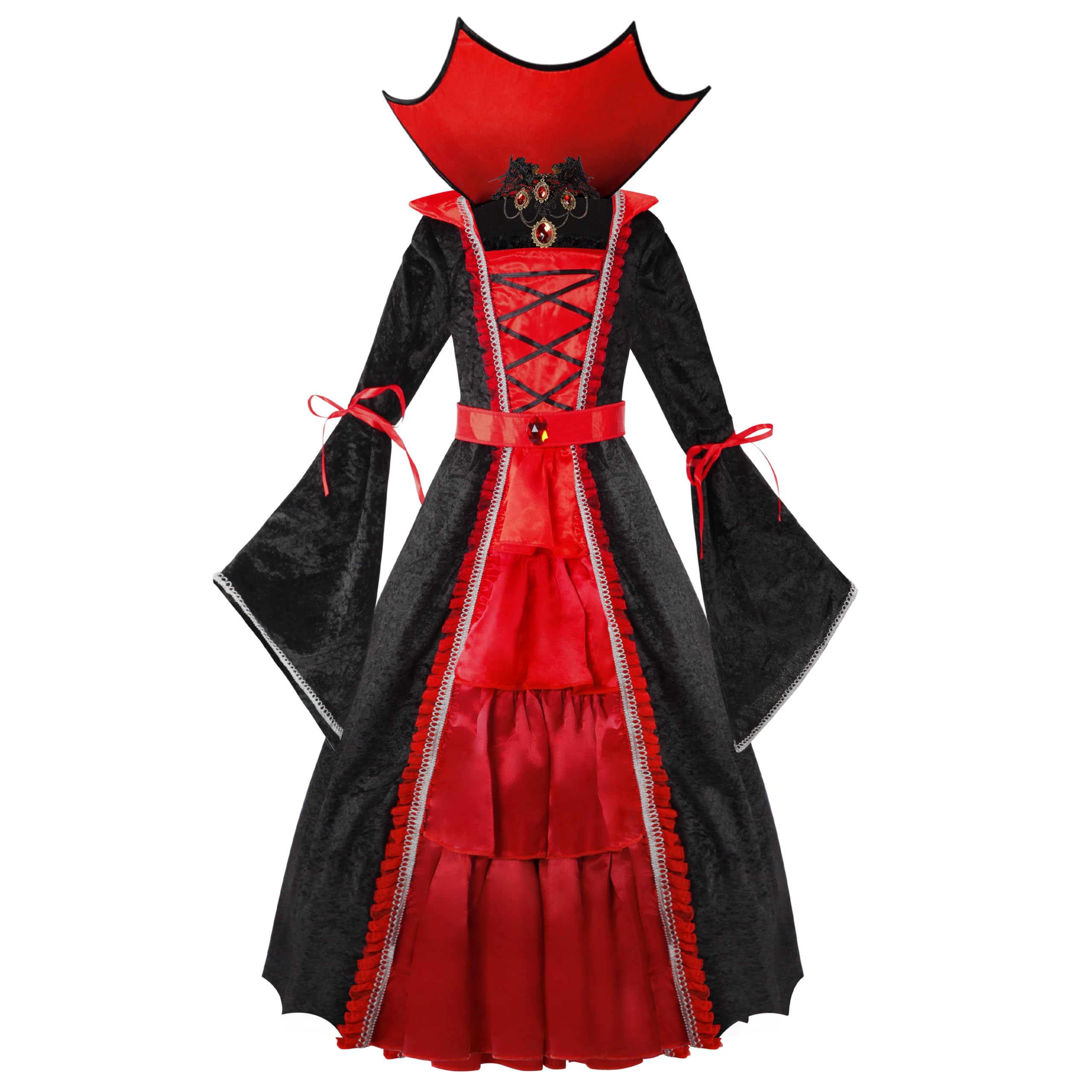 Spooktacular Creations Girls Vampire Costume, Halloween Outfit for Kids, Royal Vampire Apparel for Girls-L โ image 1